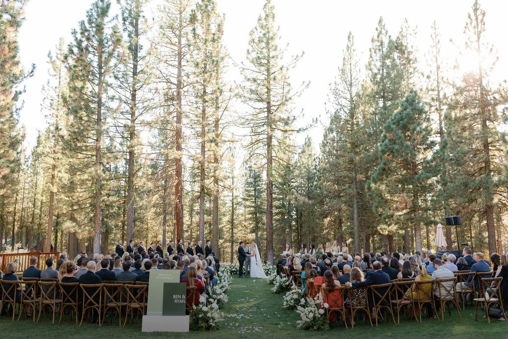 Wedding Ceremony in Lake Tahoe at Chalet View Lodge